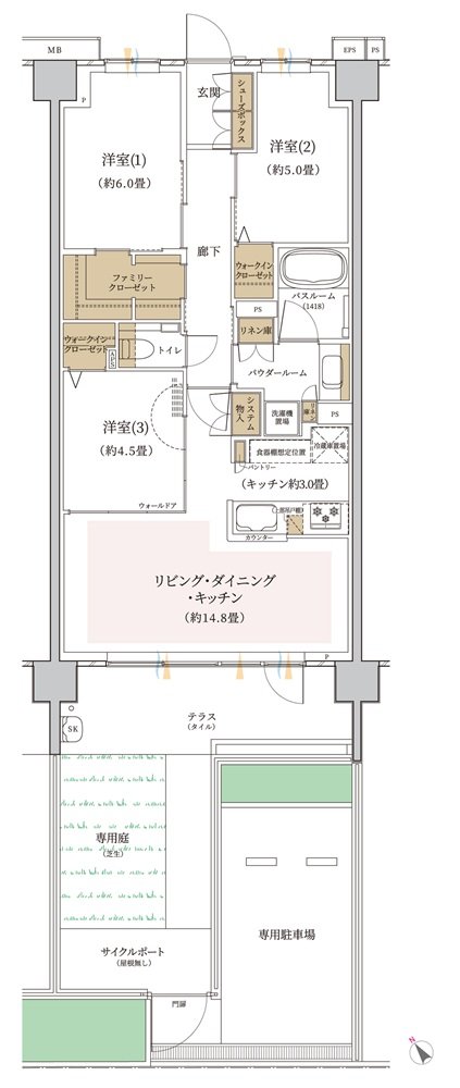 エクセレントシティ幕張 THE GRAN 間取り Lg type