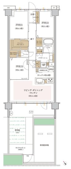 エクセレントシティ幕張 THE GRAN 間取り Lg type