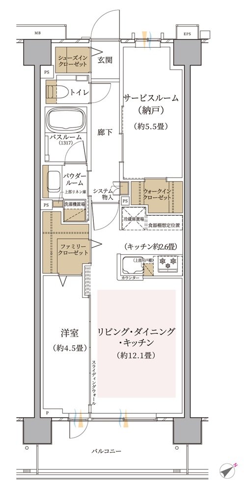 エクセレントシティ幕張 THE GRAN 間取り O2 type