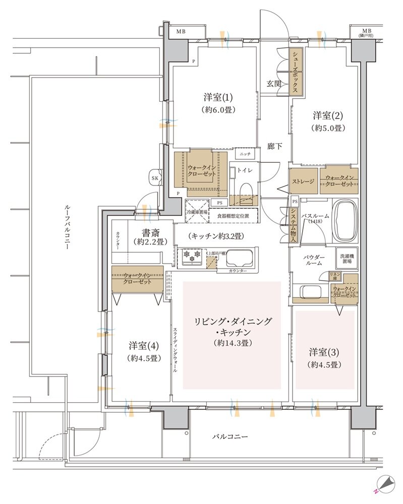 エクセレントシティ幕張 THE GRAN 間取り T2r type