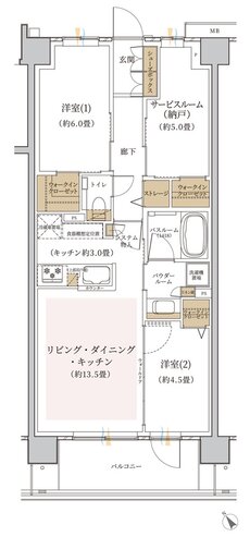 エクセレントシティ幕張 THE GRAN 間取り H type