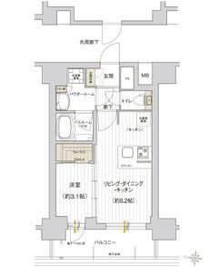 プレサンス レイズ 鶴舞公園 間取り Bタイプ