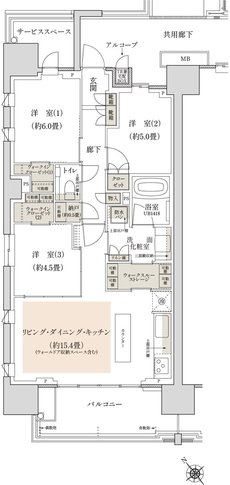 プラウド登戸 間取り A type