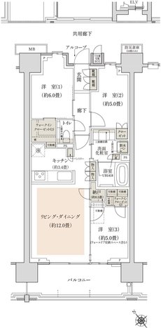 プラウド登戸 間取り B type