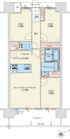 アルファステイツ四日市新正II 間取り B TYPE［基本プラン］