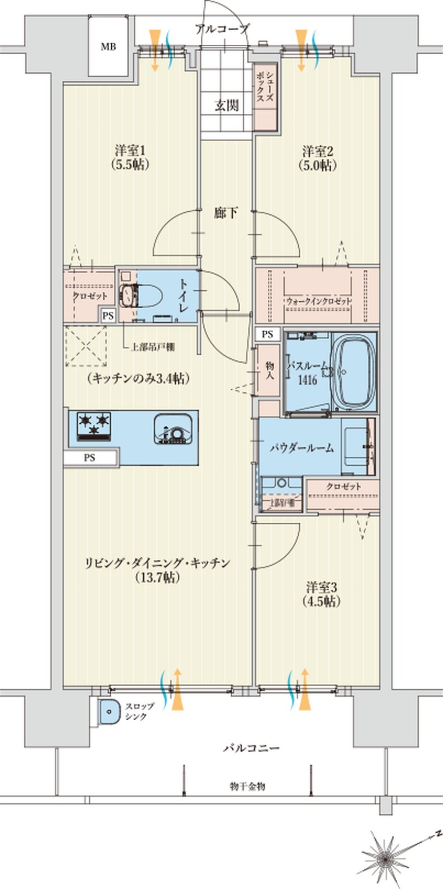 アルファステイツ四日市新正II 間取り C TYPE［基本プラン］