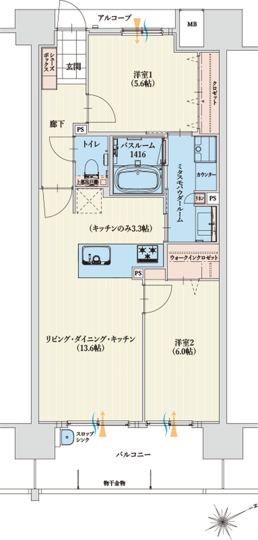 アルファステイツ四日市新正II 間取り D TYPE［基本プラン］