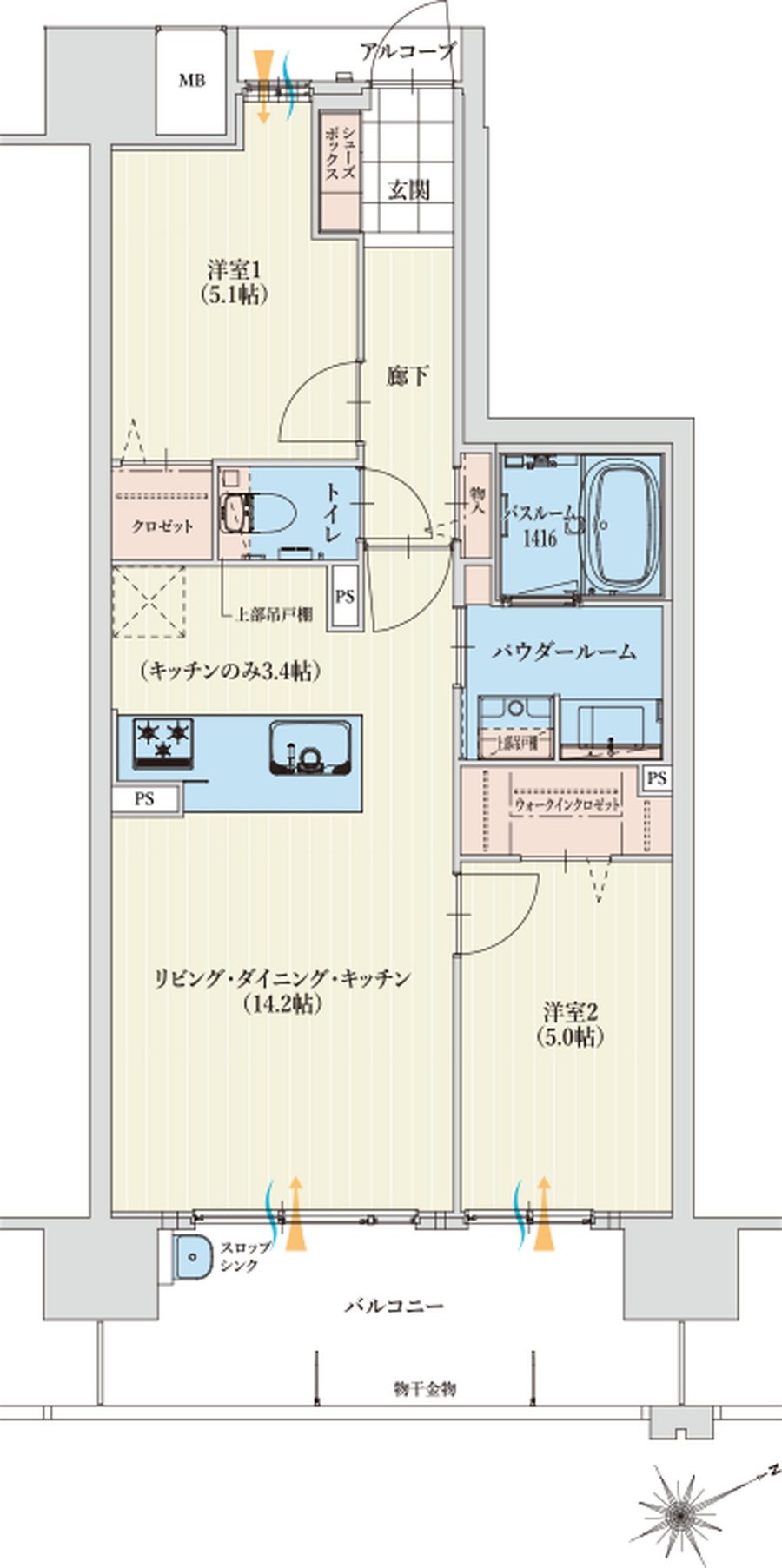 アルファステイツ四日市新正II 間取り E TYPE［基本プラン］