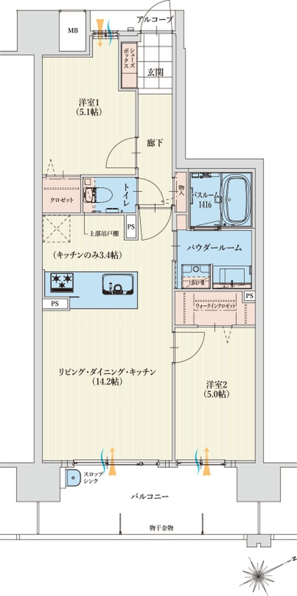 アルファステイツ四日市新正II 間取り E TYPE［基本プラン］