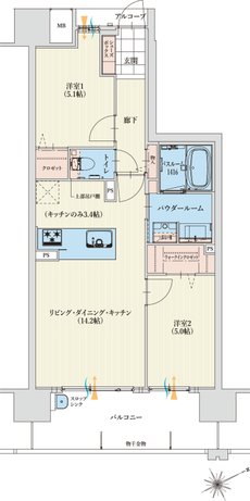 アルファステイツ四日市新正II 間取り E TYPE［基本プラン］