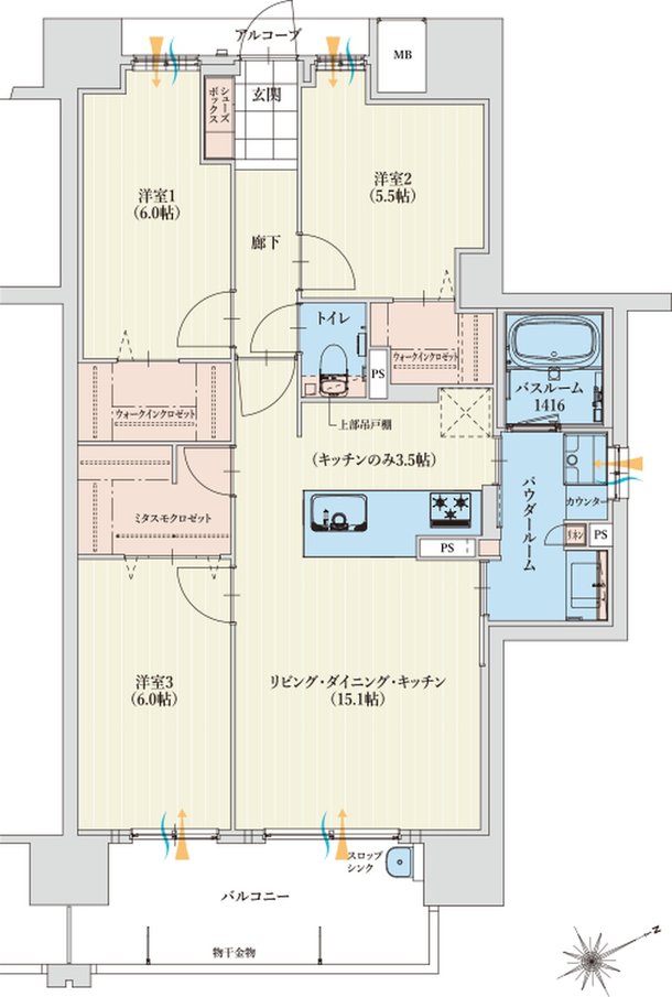 アルファステイツ四日市新正II 間取り F TYPE［基本プラン］