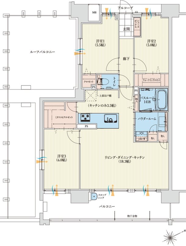 アルファステイツ四日市新正II 間取り G TYPE［基本プラン］