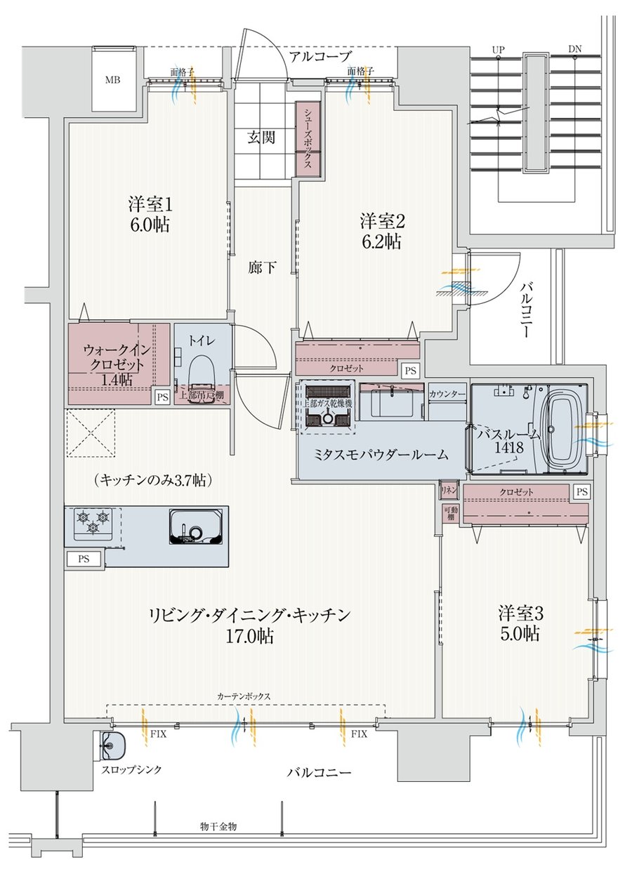 アルファステイツ谷山駅前 間取り F TYPE