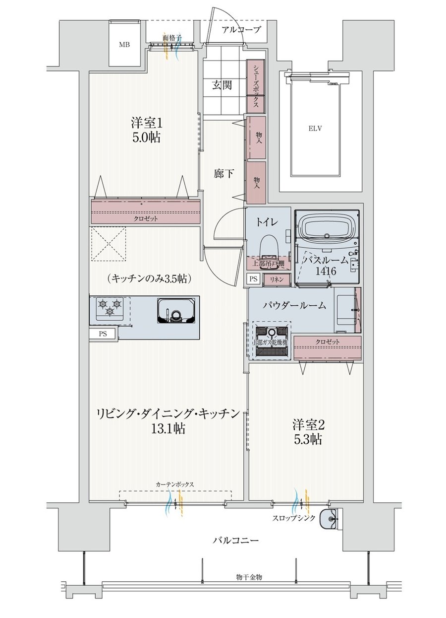 アルファステイツ谷山駅前 間取り E TYPE