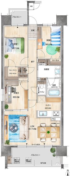 リコット新上挙母 間取り A type