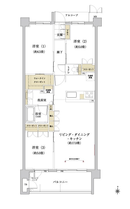 サンクレーア本郷 間取り B type
