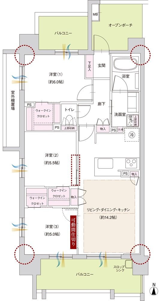 ファミリアーレ岩倉駅前 間取り A2 TYPE