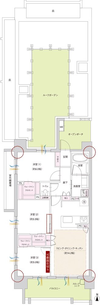 ファミリアーレ岩倉駅前 間取り AR TYPE