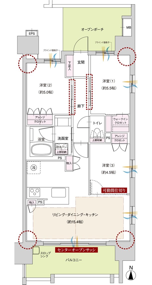 ファミリアーレ岩倉駅前 間取り C TYPE
