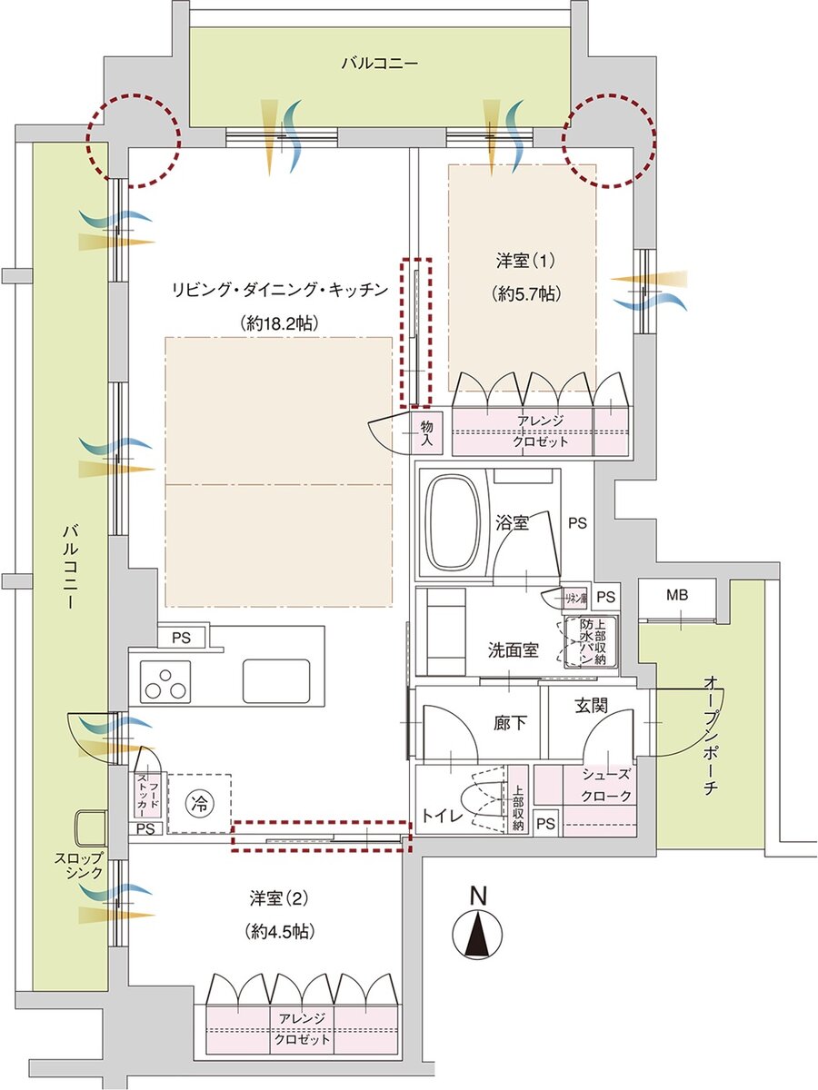 ファミリアーレ岩倉駅前 間取り D-α TYPE