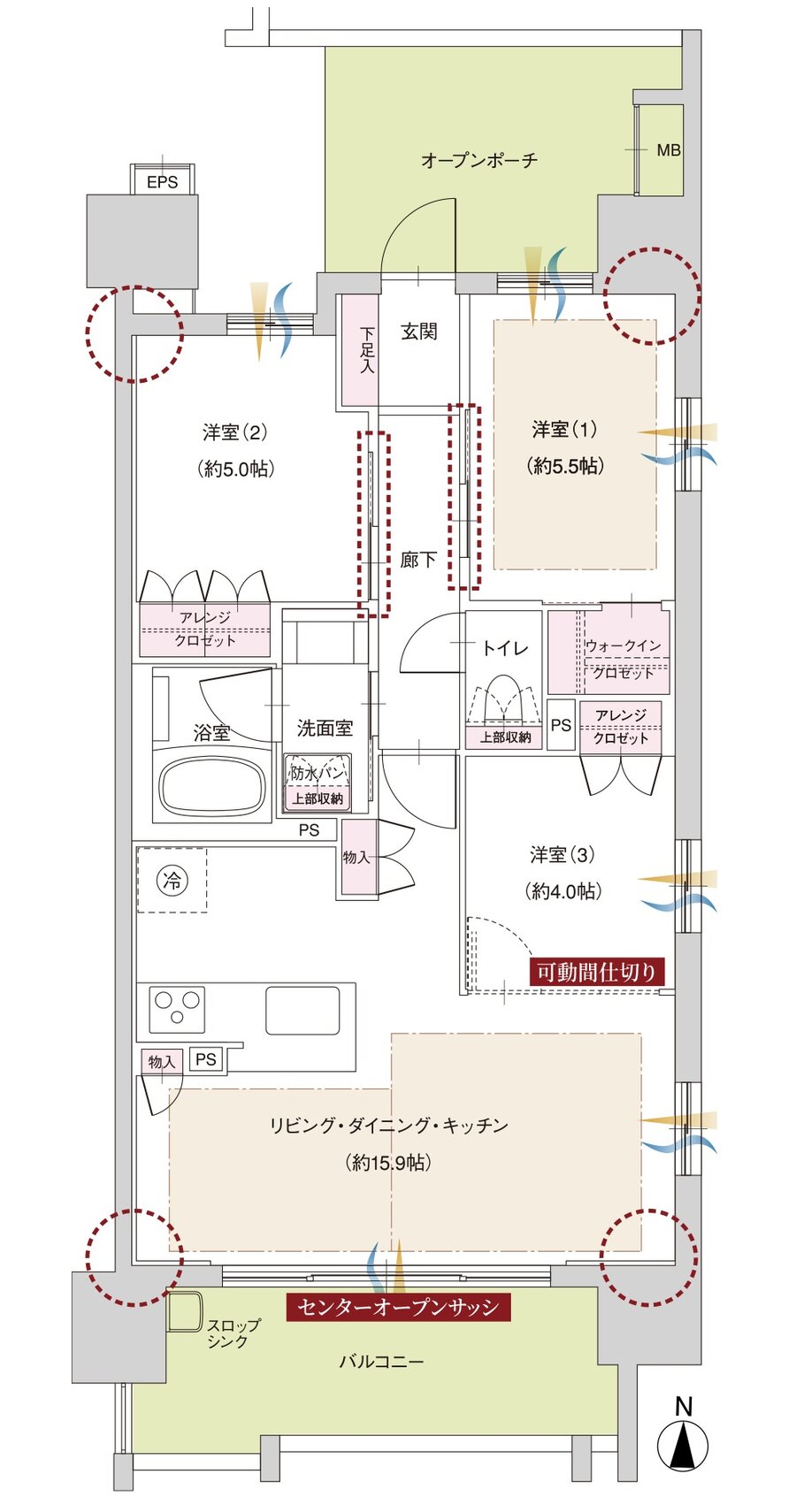 ファミリアーレ岩倉駅前 間取り C1-α TYPE