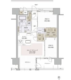 クレアホームズ松山南堀端 ザ・プレミアム 間取り Cタイプ