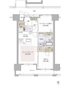 クレアホームズ松山南堀端 ザ・プレミアム 間取り Iタイプ