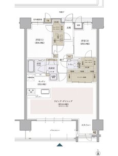 クレアホームズ松山南堀端 ザ・プレミアム 間取り Gタイプ［MENU PLAN1］