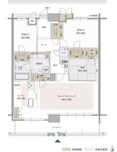 クレアホームズ松山南堀端 ザ・プレミアム 間取り Nタイプ［MENU PLAN］