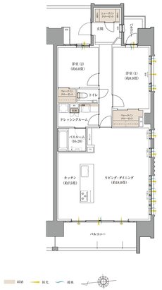 ザ・サーパス徳島町 間取り Dタイプ(メニュープラン)