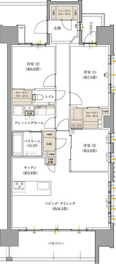 ザ・サーパス徳島町 間取り Dタイプ