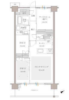 多摩川シーズンズ 間取り C29 type