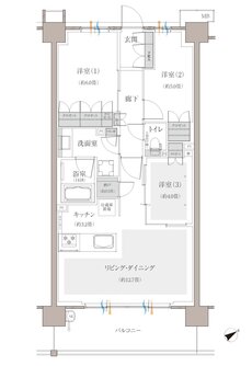 多摩川シーズンズ 間取り C32 type