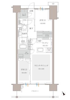 多摩川シーズンズ 間取り C42 type