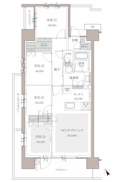多摩川シーズンズ 間取り C45 type