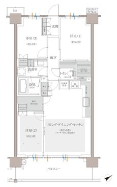 多摩川シーズンズ 間取り C14 type