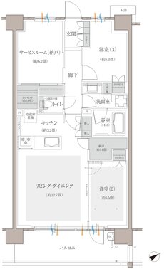多摩川シーズンズ 間取り C19 type(先着順販売住戸)