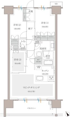 多摩川シーズンズ 間取り C47 type(先着順販売住戸)