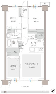 多摩川シーズンズ 間取り C24 type(先着順販売住戸)