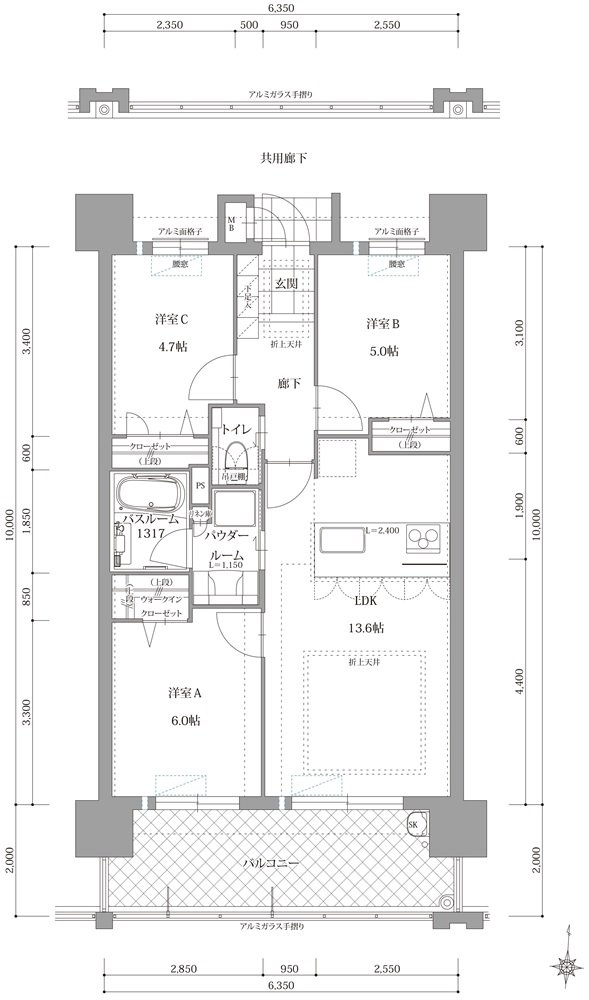 サングレート今宿駅南 間取り C type