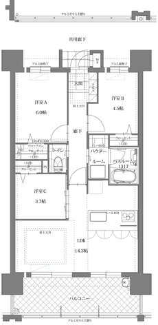 サングレート今宿駅南 間取り B type