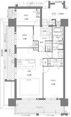 サングレート今宿駅南 間取り A type