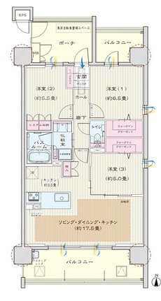 モアグレース新瑞橋アクシス 間取り D TYPE