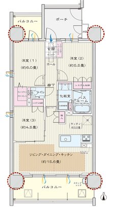 モアグレース新瑞橋アクシス 間取り A TYPE