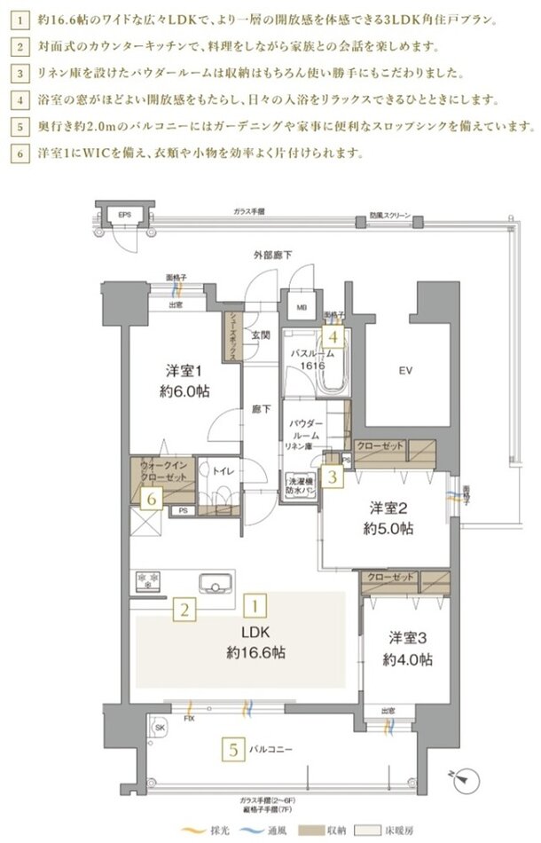 アクタス博多グランミライ プレミアム 間取り H type