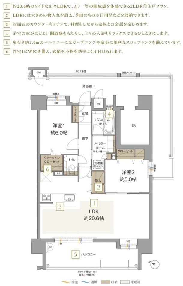 アクタス博多グランミライ プレミアム 間取り H type【メニュープラン2】