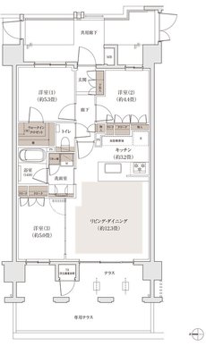 パークホームズ福岡浄水通 間取り Bgタイプ
