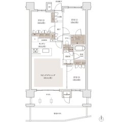 パークホームズ福岡浄水通 間取り Fgタイプ