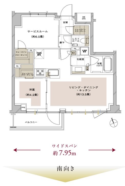ピアース石神井公園 間取り E type