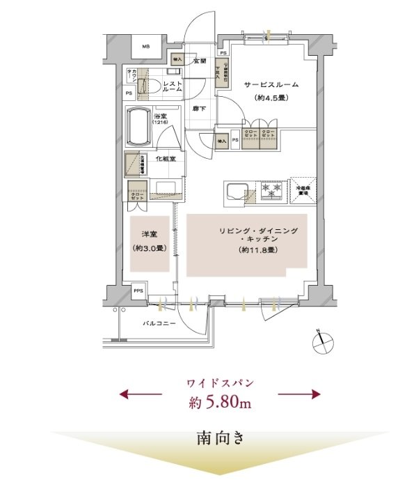ピアース石神井公園 間取り C type